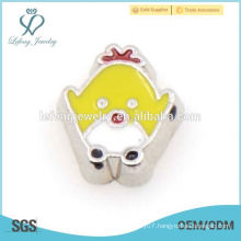 2015 Cute Small Chicken Animal charms for Living Memory Glass Floating Lockets